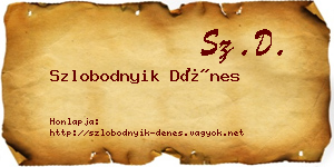 Szlobodnyik Dénes névjegykártya